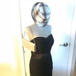 Black strapless dress